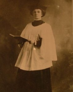 Nan Erskine in Choir Robes c. 1920(?)